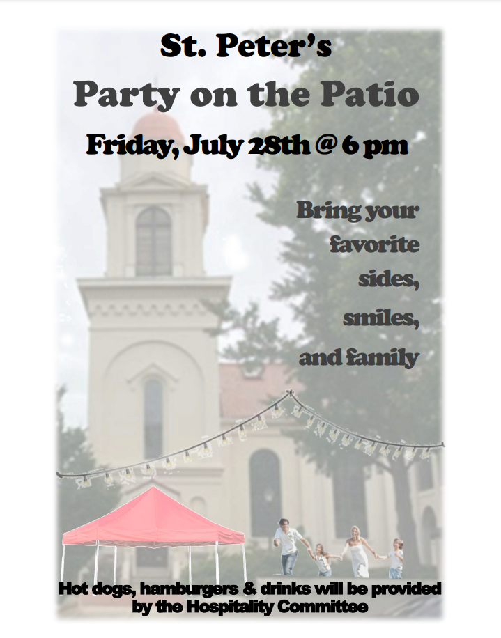Party on Patio Flyer St Peter Parish Montgomery, AL
