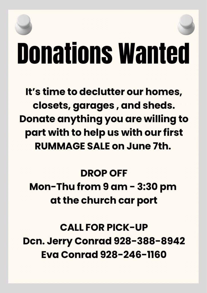 Rummage Sale Donations